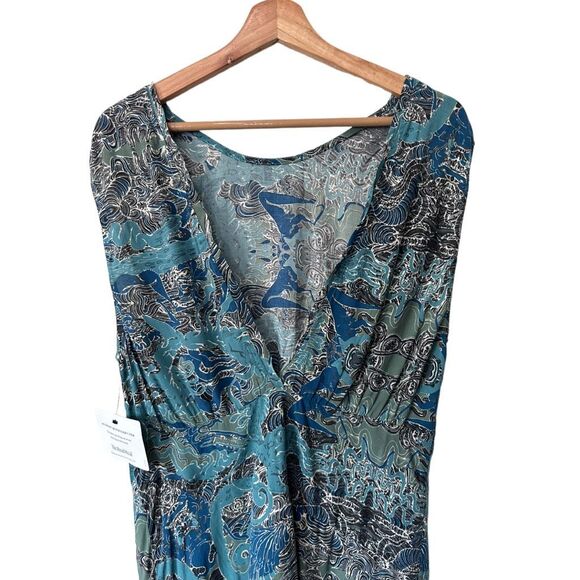 Zadig and Voltaire Root V-Neck Asymmetrical Multicolored Teal Dress Size M - Picture 5 of 12